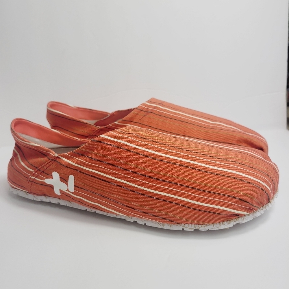OTZ shoes Espadrilles in Striped Sunburnt Orange w/ Corklite size 43 New No Box